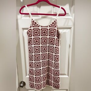 Willow & Wind NWOT Crochet rust and cream Dress medium